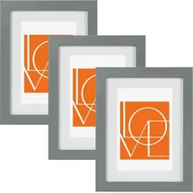 Woltu Bilderrahmen grau 30x40 cm 3er Set