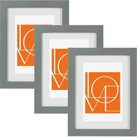 Woltu Bilderrahmen grau 30x40 cm 3er Set
