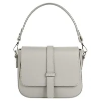 Samantha look Umhängetasche echt Leder, Made in Italy grau