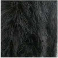 Egurs 200cm Federboa Federstola Feder-Girlande Feder Schal 20g Dick Feder Boa Feder Flauschige Girlande Hochzeit Party Karneval Halloween Weihnachten Kostüm Dekoration Zubehör Schwarz