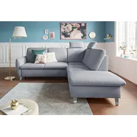 sit&more Ecksofa Daytona L-Form, mit Federkern, zwei Kopfstützen und wahlweise mit Bettfunktion grau