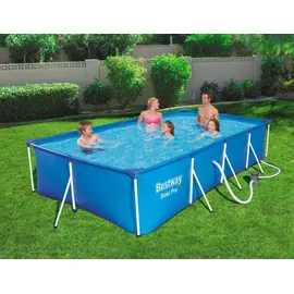 BESTWAY Steel Pro Frame Pool Set 400 x 211 x 81 cm inkl. Filterpumpe