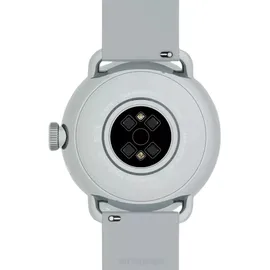 Withings ScanWatch 2 38 mm perlweiß/silber, Sport Flourelastomer-Armband grau/silber