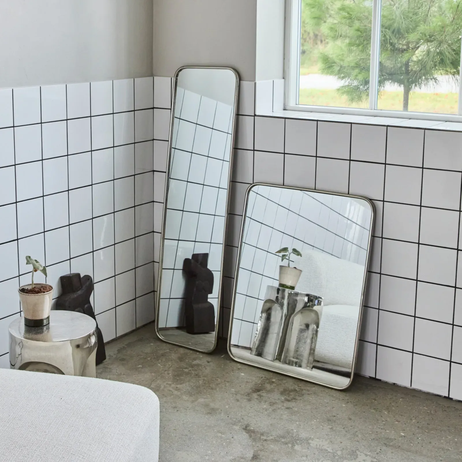 Spiegel House Doctor, HDMirror, Metallisch, Glas - 60 - 80