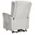 Beliani Fernsehsessel ELEGY Polyester 72 x 86 x 80 cm Hellgrau elektrisch mit Fußstütze