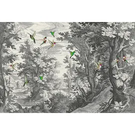 Living Walls Fototapete LIVING WALLS "Walls by Patel Fancy Forest", grau (grau3), B:4m L:2,7m, Vlies, Tapeten, Vlies, Wand