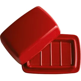 Emile Henry Butterschale Keramik Rot 16,5x11,5x7,5 cm
