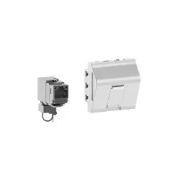 GGK 6673 GGK Datenanschlussdose DA-1-270-9006, 45x45mm, 1 Port, Cat6A, 270 Grad, alu M45-1-Datendose M451Datendose