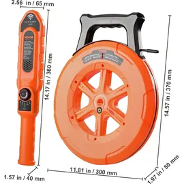 Vevor Leitungsverstopfungsdetektor 30m Kabel Erkennungsentfernung 0–40cm/0–15cm