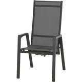 Siena Garden Savona Dining Move Sessel Matt Anthrazit-Silber-Schwarz Gestell Alu