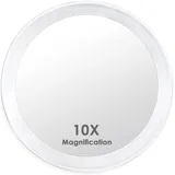 10-Facher Vergrößerungsspiegel mit 3 Saugnäpfen – Runder Make-up Spiegel
