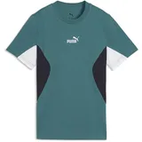 Puma T-Shirt PUMA "Essentials Block T-Shirt Jungen", Kinder, Gr. 176, grün (emerald ice grün), Obermaterial: 100% Baumwolle. Rippe: 29% Polyester, 71% Baumwolle, regular fit, Rundhals, Shirts T-Shirt