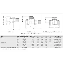 RESIDEO Rücklaufverschraubung Verafix Durchgang DN10 3/8"