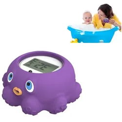 Baby Ja Badethermometer Baby-Badethermometer,Temperaturmessung,Raumthermometer,LED-Anzeige, Badespielzeug, Keine Wasserumgebung:15min Selbstschlaf,im Wasser:30min Selbstschlaf lila