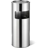 Durable Papierkorb 337323 26x62cm mit Ascher metallic silber
