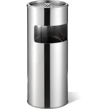 Durable Papierkorb 337323 26x62cm mit Ascher metallic silber