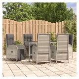 vidaXL Garten-Essgruppe 7-tlg. Grau