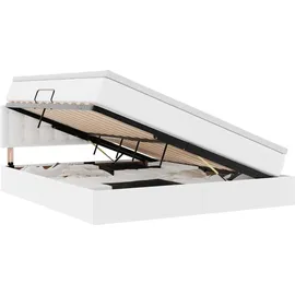 vidaXL Bett 180 x 200 cm Weiß