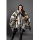 COLLEZIONE ALESSANDRO Poncho " Bella " in beige | Gr.: onesize