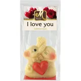 marzipan-nougat zwei küssende Elefanten mit Herz I Love You Marzipan 60 g