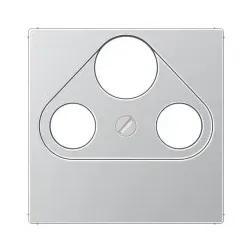 Jung A561PLSATAL Abdeckung für Universal-Sat/BK-Dosen 1fach, Duroplast lackiert, Serie A, aluminium