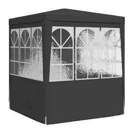 vidaXL Profi-Partyzelt 2,5 x 2,5 m inkl. Seitenteile anthrazit