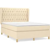 vidaXL Boxspringbett 140 x 200 cm Creme