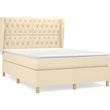 vidaXL Boxspringbett 140 x 200 cm Creme