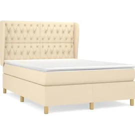 vidaXL Boxspringbett 140 x 200 cm Creme
