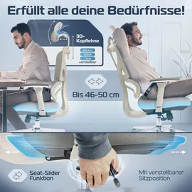 clouvou ProSeat Ergonomisch Creme-Weiß