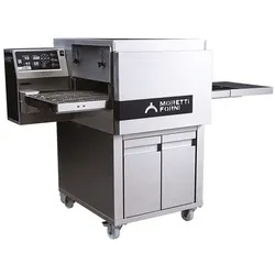 Nordcap MORETTI Elektro-Tunnelofen, Bandofen, Serie T64E, 1 Backkammer mit 406 mm Bandbreite, elektronische Regelung, Untergestell m.Rollen, geschl.