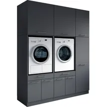 laundreezy Mehrzweckschrank-Set 186 x 238 x 68 cm Grau