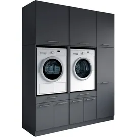 laundreezy Mehrzweckschrank-Set 186 x 238 x 68 cm Grau