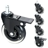 HMF 6810 Bürostuhl Rollen 5er Set, 11 mm Schwarz