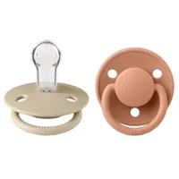 Bibs De Lux Schnuller 2er-Pack, BPA-frei, Kirschform Nippel. Silikon,