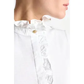 RICH & ROYAL T-Shirt mit Rüschenkragen Weiß M