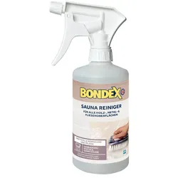 Bondex Sauna Reiniger farblos 500 ml | Mild | Lösemittelfrei | Für Holz | Metall | Fliesen