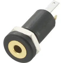 TRU Components 1572251 Klinken-Steckverbinder 2.5mm Buchse, Einbau vertikal Polzahl: 3 Stereo Schwarz