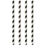 Papstar Trinkhalme Papier 20 cm 100 St. Schwarz/Weiß