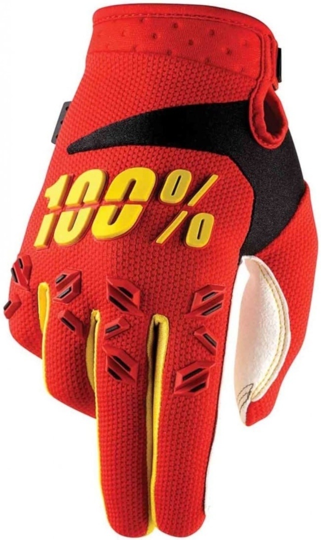 100% Airmatic Motocross Handschuhe, rot-gelb, Größe XL