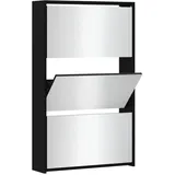 vidaXL Schuhschrank 63 x 102,5 x 17 cm schwarz
