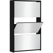 vidaXL Schuhschrank 63 x 102,5 x 17 cm schwarz