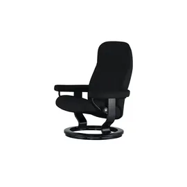 Stressless Relaxsessel mit Hocker Leder 75 x 112 x 87 cm Schwarz