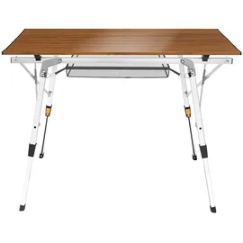 Tectake Campingtisch Klapptisch 90 x 52 x 47 cm Braun