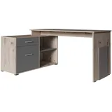 Feldmann-Wohnen Eckschreibtisch Como Wellington Eiche / Graphit