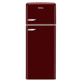 Amica KGC 15631 R Retro-Kühl-Gefrierkombination (206 l, 1440 mm hoch, Rotwein)