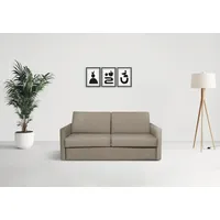 Home Affaire Schlafsofa »Goldpoint 162 cm, Dauerschläfer, Liegefläche 120/200cm,« 2-Sitzer mit Dauerschläfer-Funktion, Bonell-Federkernmatratze beige