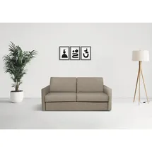 Home Affaire Schlafsofa »Goldpoint 162 cm, Dauerschläfer, Liegefläche 120/200cm,« 2-Sitzer mit Dauerschläfer-Funktion, Bonell-Federkernmatratze beige