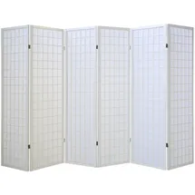 Homestyle4u Paravent Weiß 264x175 cm