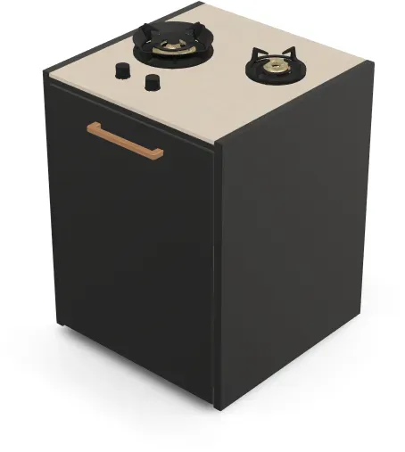 Brabura CT 60 Kochfeld - Pietra Di Osso / Anthrazit / Holzgriff